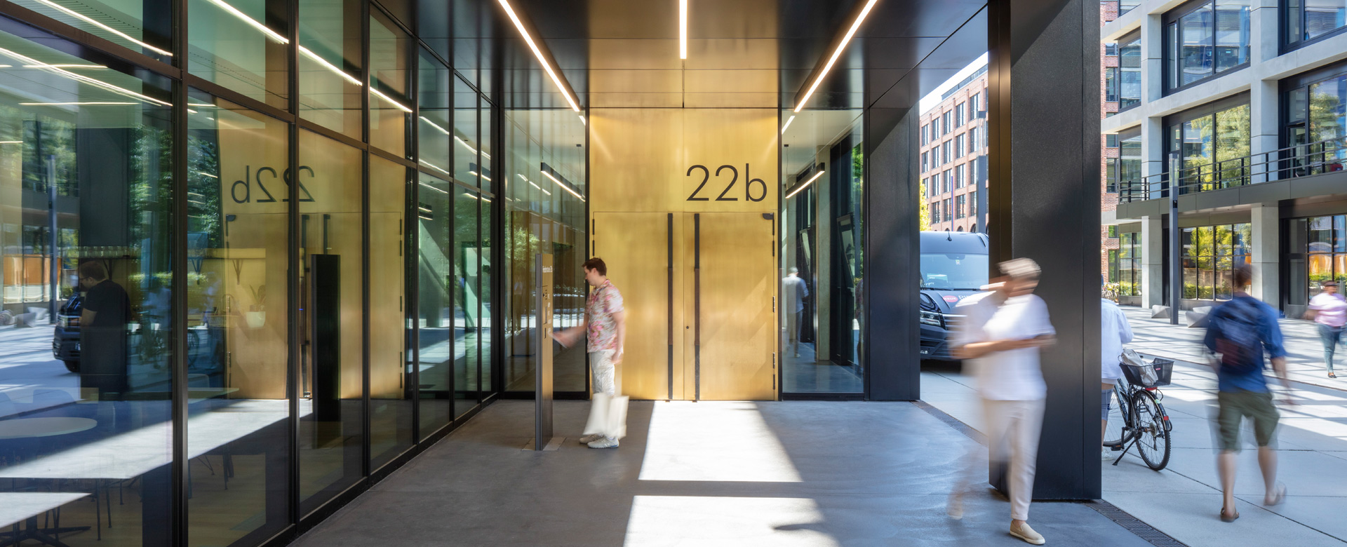 Eingangsbereich der Neubauten iCampus Rhenania.